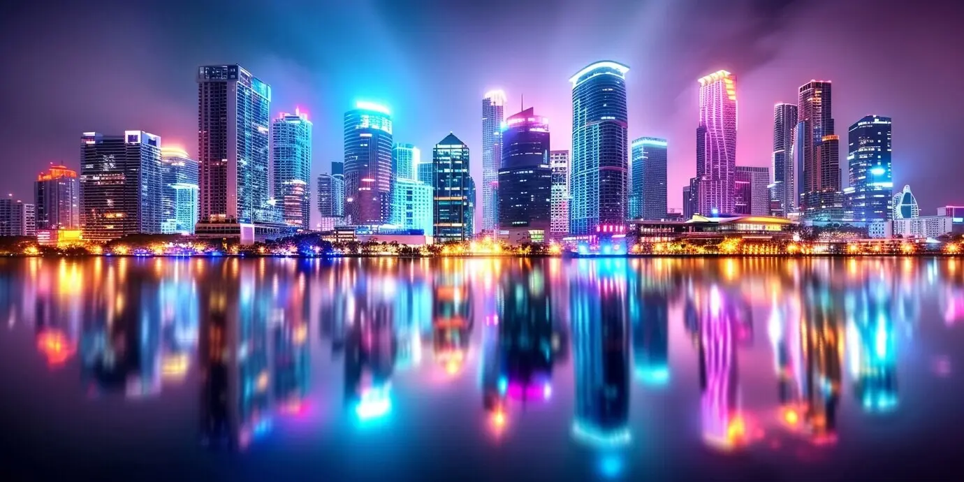 Landschaft an der Bucht von Miami