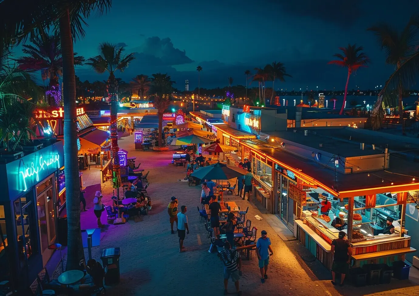 Schöne Szene am Bayside Marketplace in Miami
